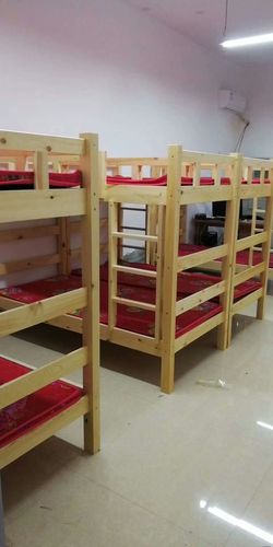 实木学生床,工厂学校培训机构辅导班单位宿舍上下铺